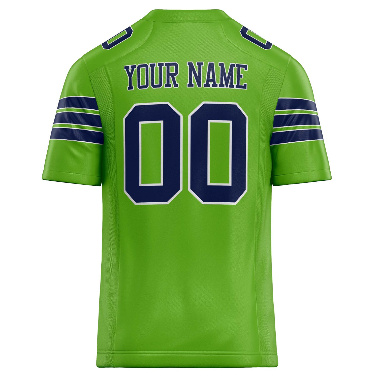 Personalized Neon & Green navy Solid Colour Football Jersey