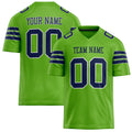 Personalized Neon Green navy Solid Colour Football Jersey FT02240730NE311
