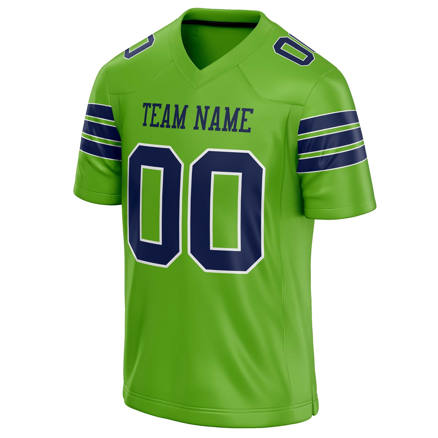 Personalized Neon & Green navy Solid Colour Football Jersey