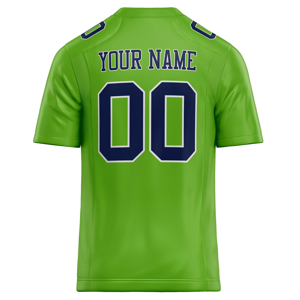 Personalized Neon & Green navy Solid Colour Football Jersey