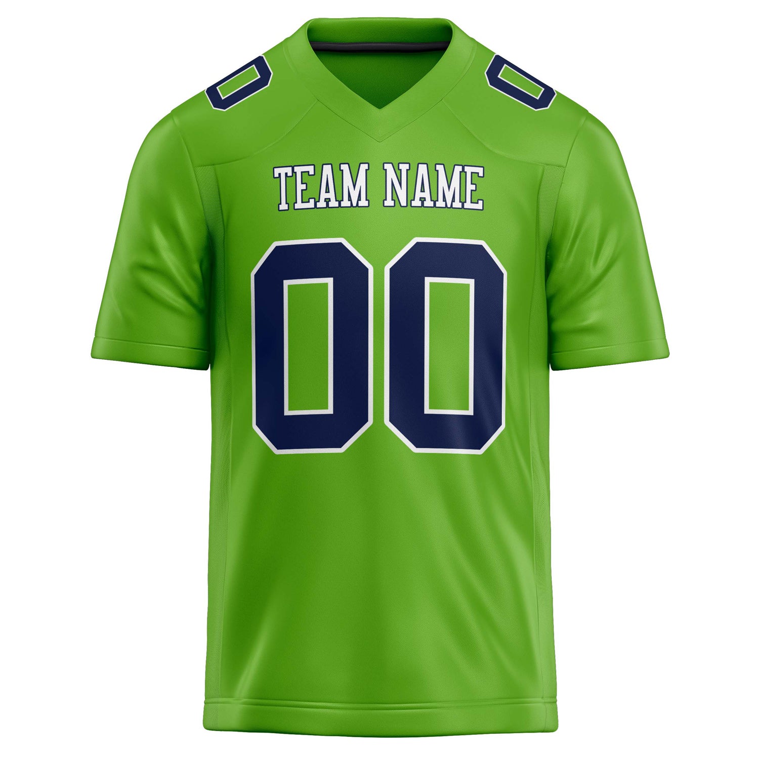 Personalized Neon & Green navy Solid Colour Football Jersey