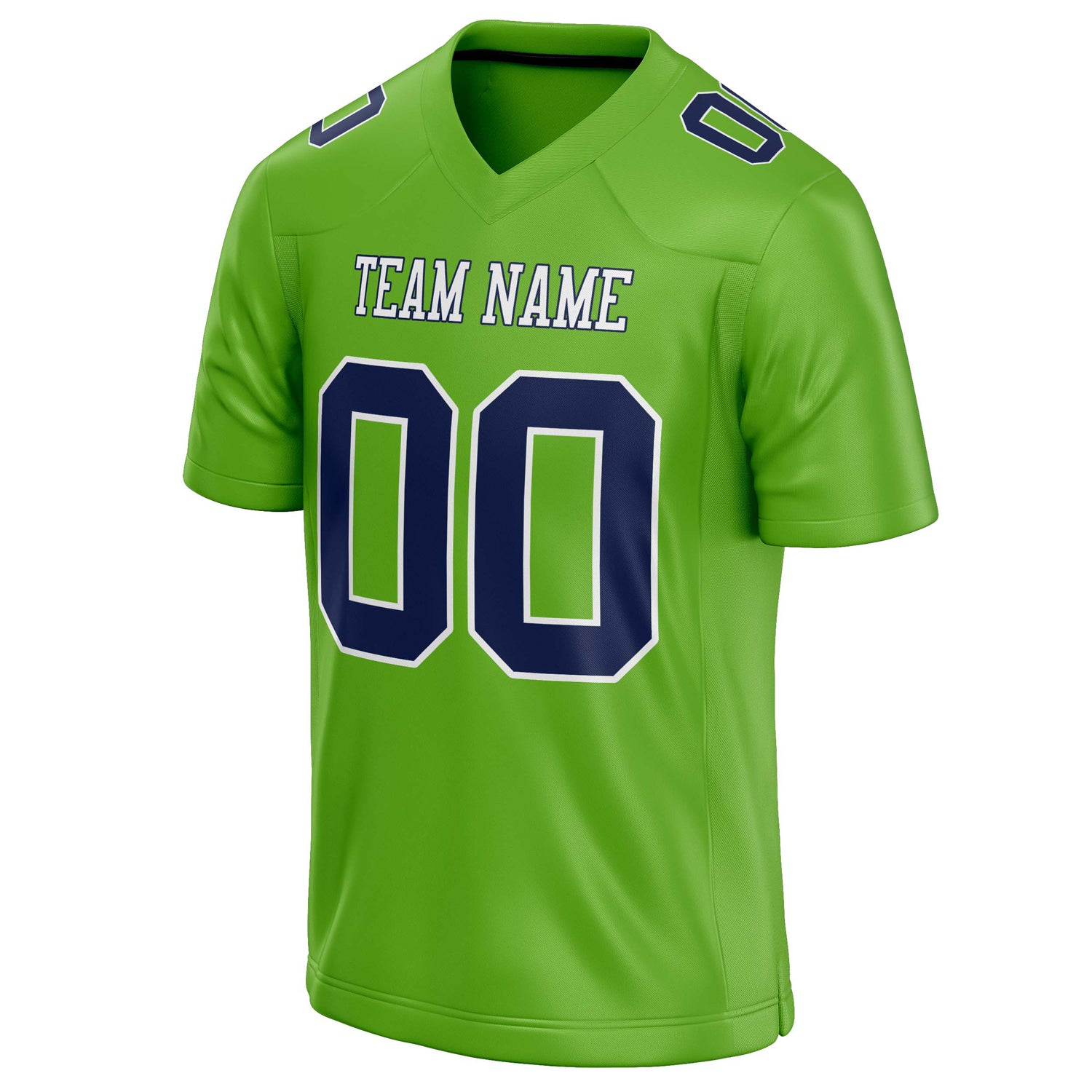 Personalized Neon & Green navy Solid Colour Football Jersey
