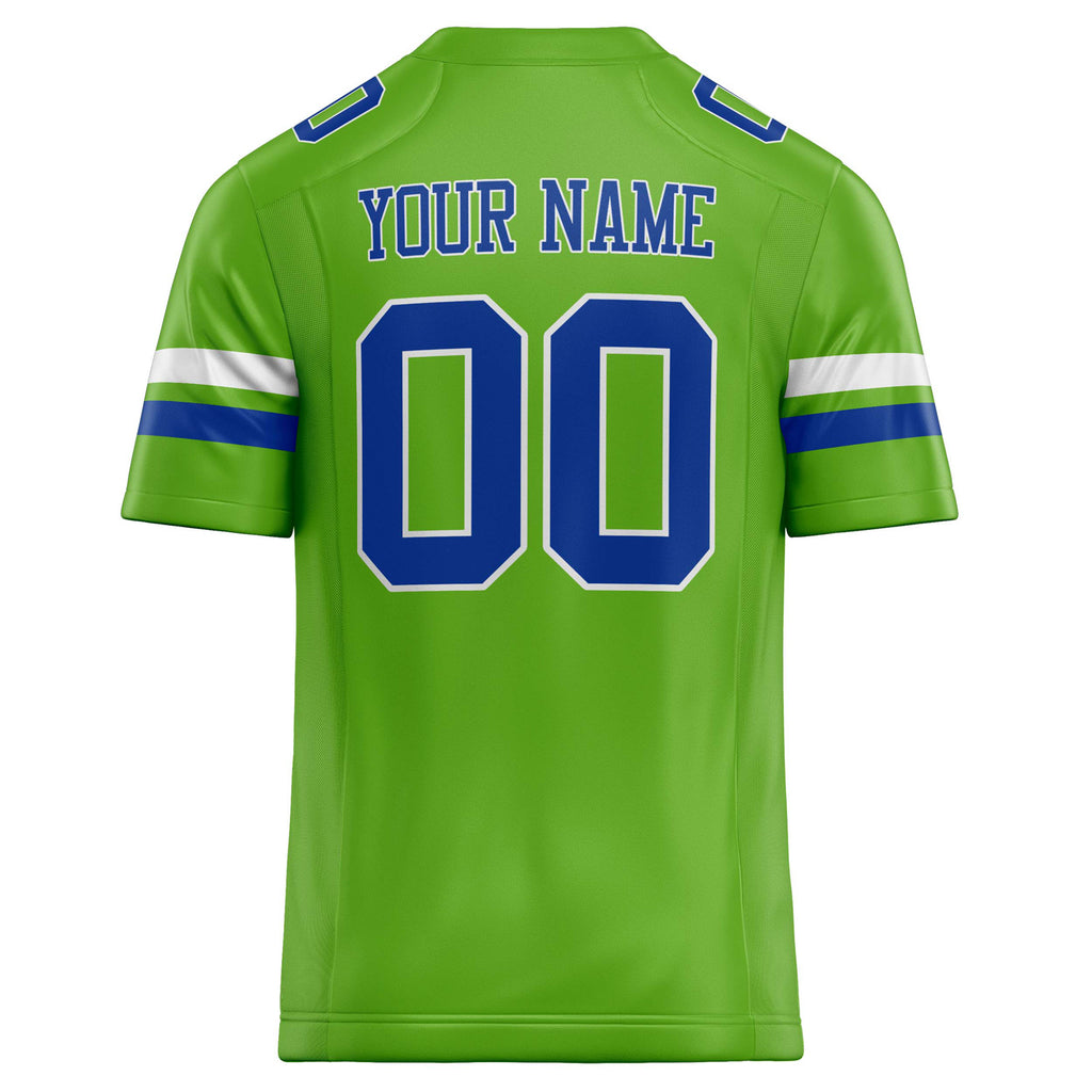 Personalized Neon & Green royal Solid Colour Football Jersey