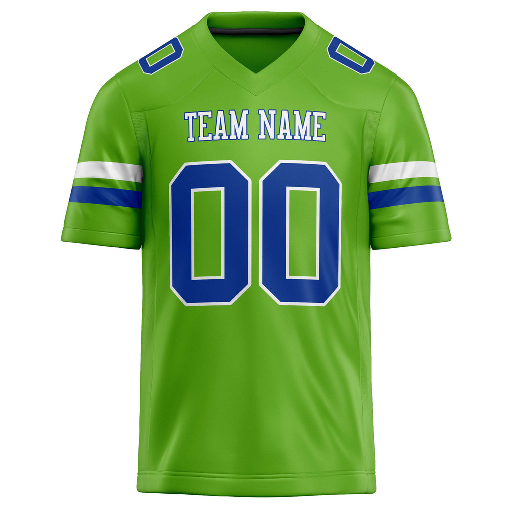 Personalized Neon & Green royal Solid Colour Football Jersey