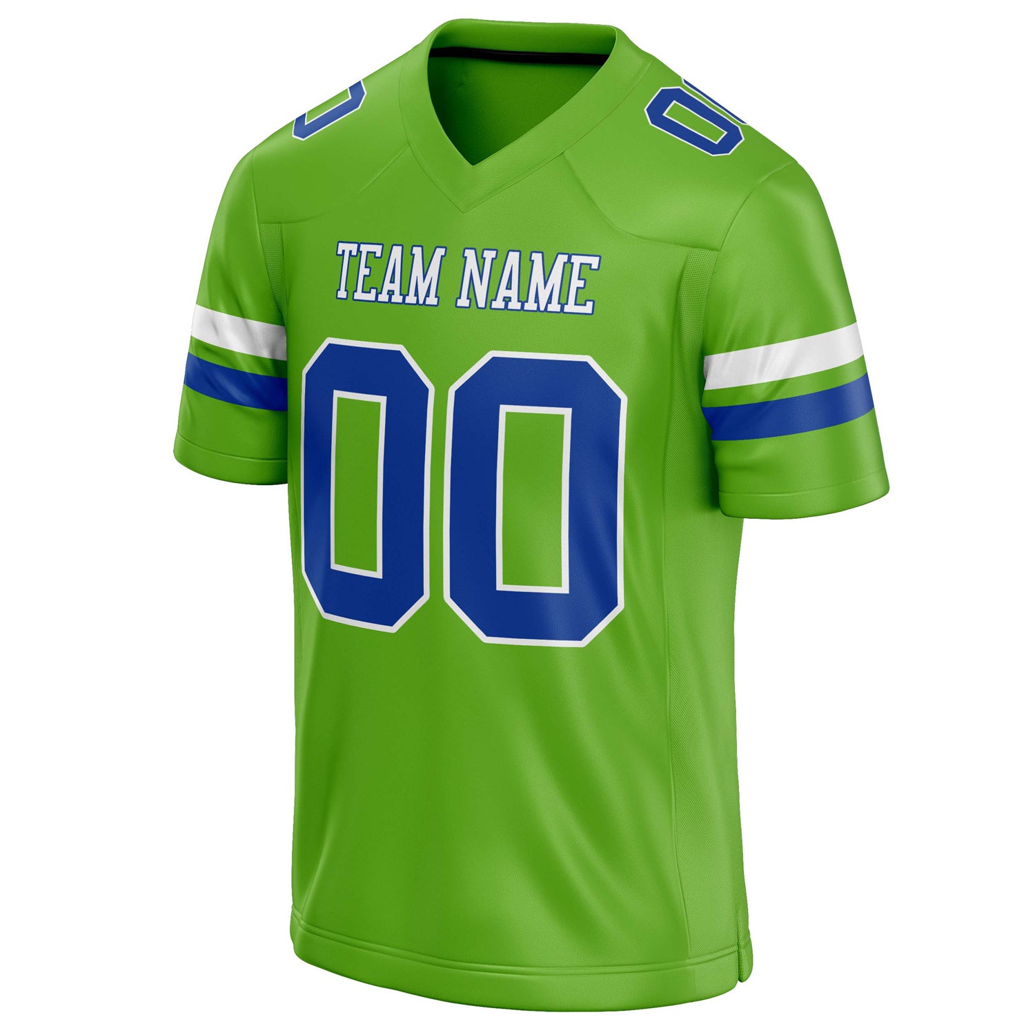 Personalized Neon & Green royal Solid Colour Football Jersey