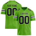 Personalized Neon Green Black Solid Colour Football Jersey FT02240730NE314