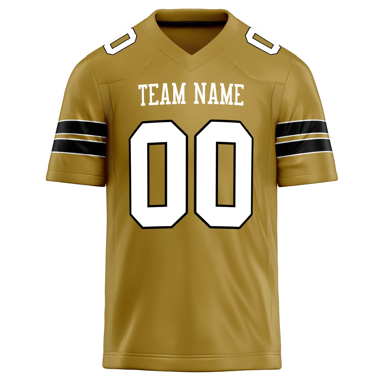 Personalized Old & Gold White Solid Colour Football Jersey