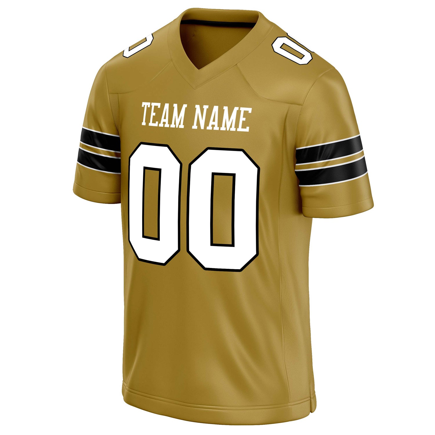 Personalized Old & Gold White Solid Colour Football Jersey