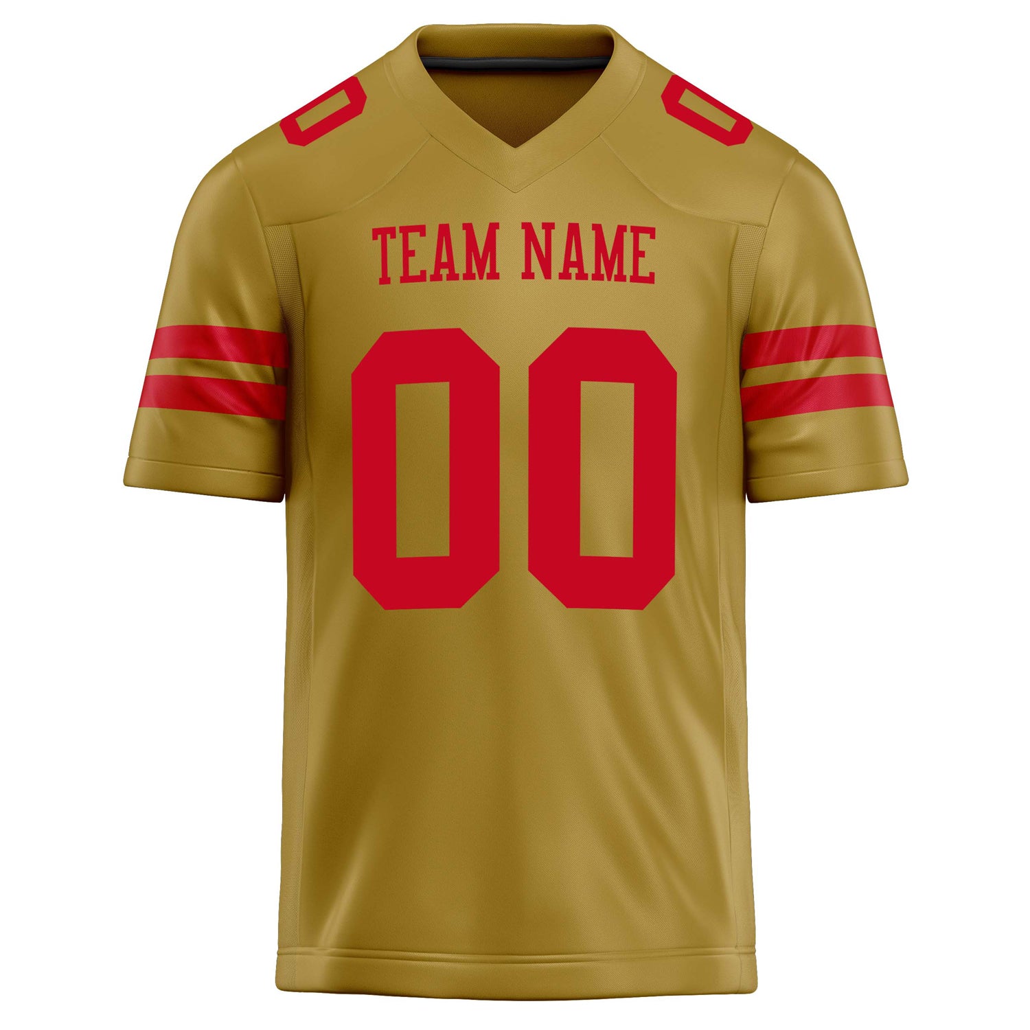 Personalized Old & Gold red Solid Colour Football Jersey