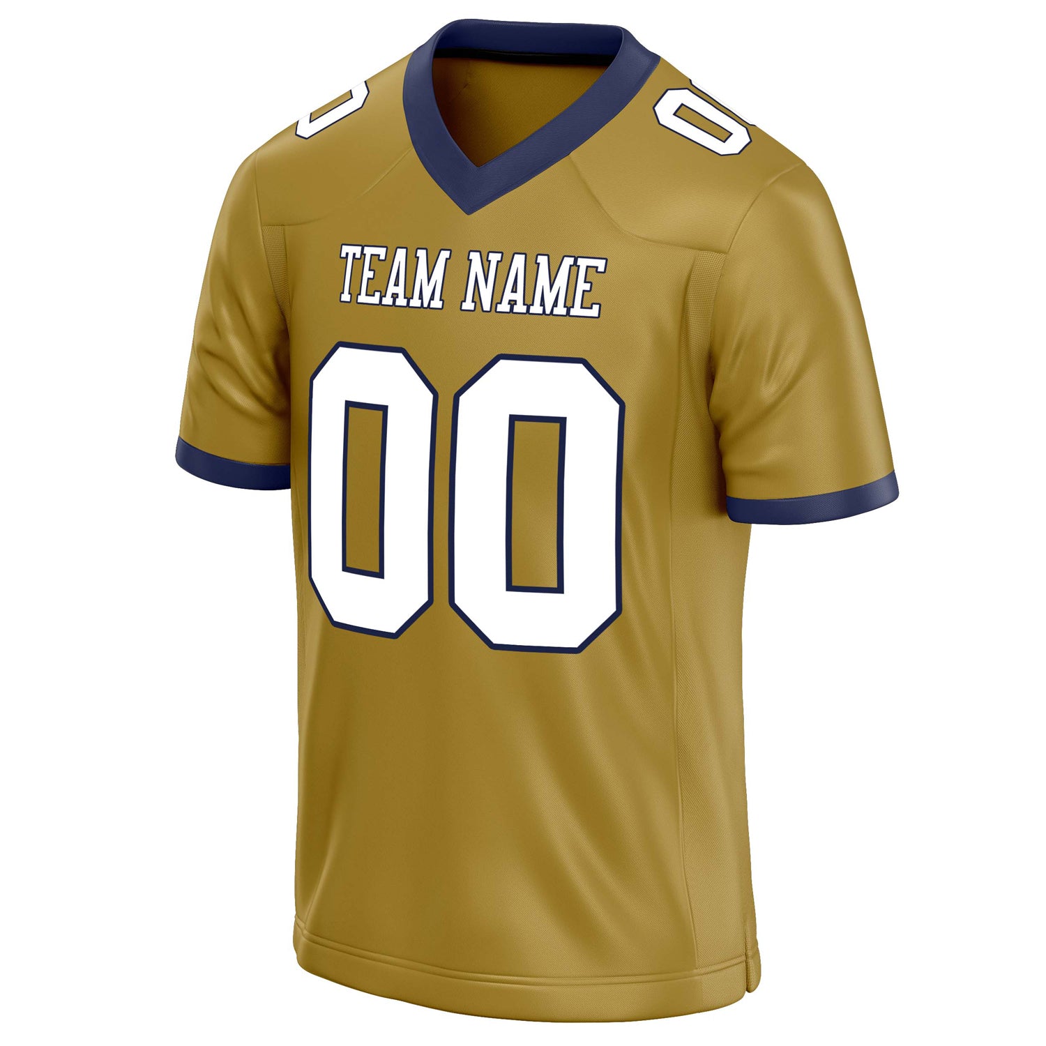 Personalized Old & Gold White Solid Colour Football Jersey