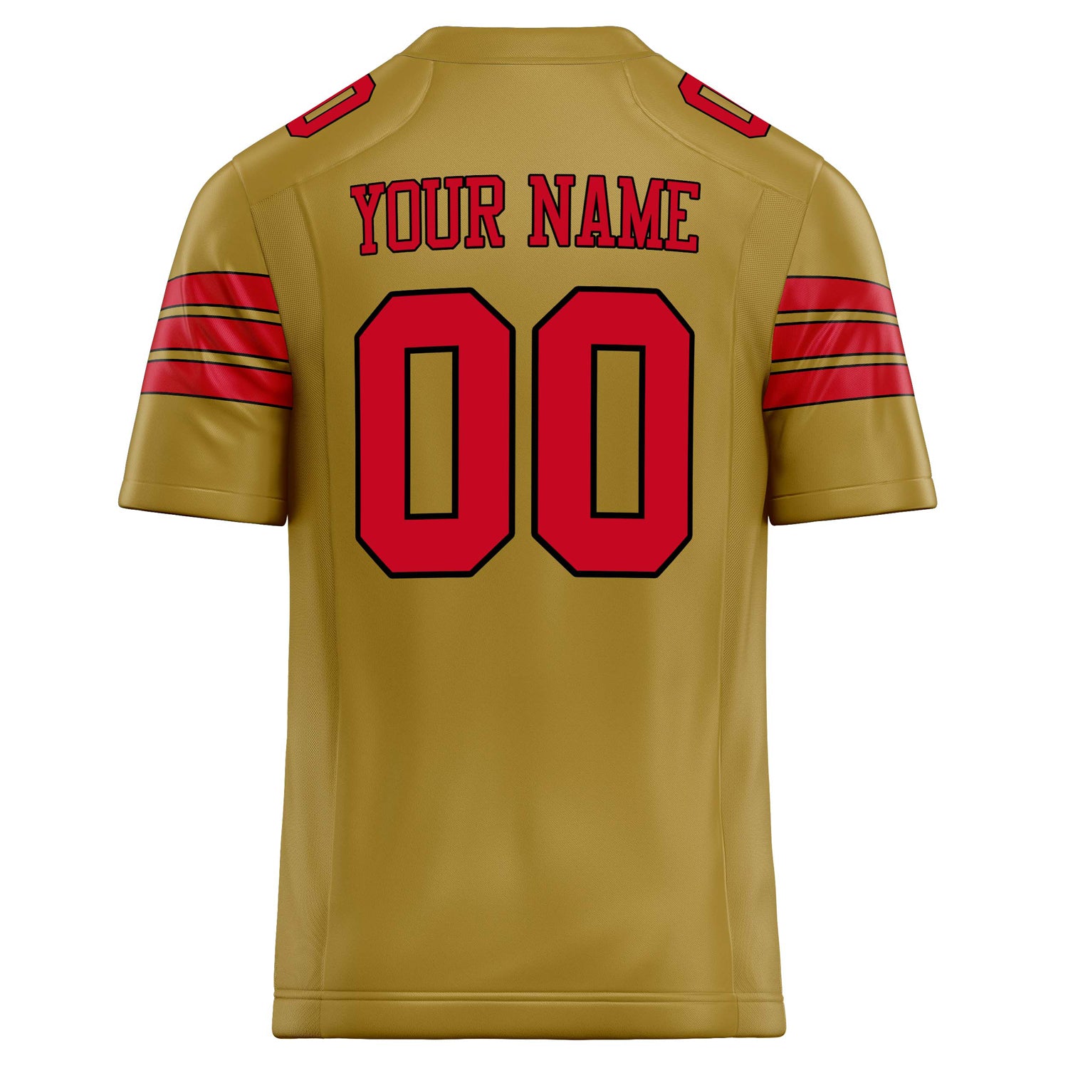 Personalized Old & Gold red Solid Colour Football Jersey