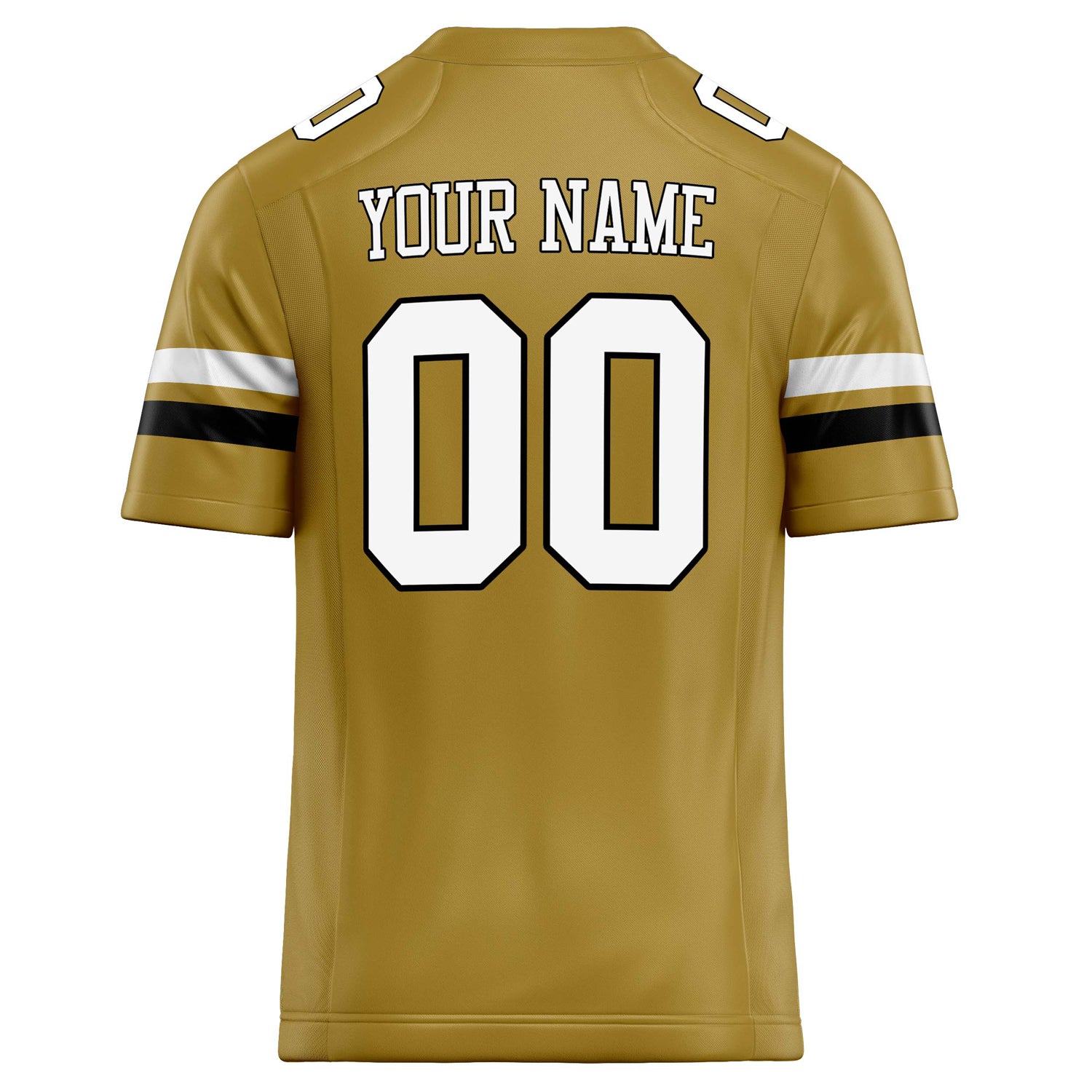 Personalized Old & Gold White Solid Colour Football Jersey