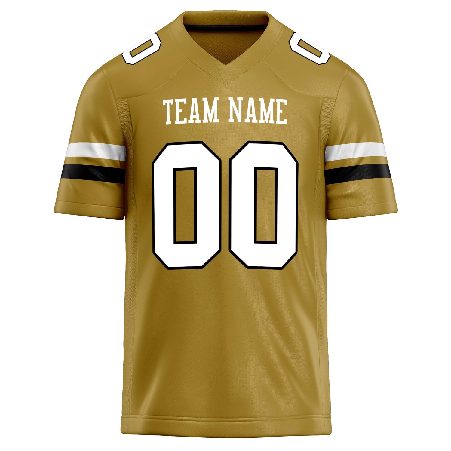 Personalized Old & Gold White Solid Colour Football Jersey
