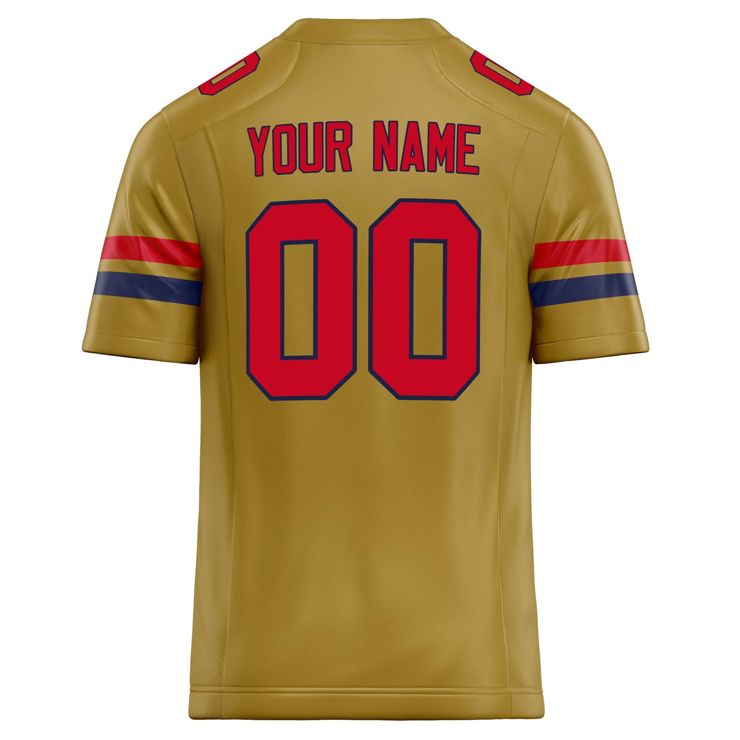 Personalized Old & Gold red Solid Colour Football Jersey