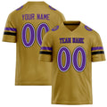 Personalized Old Gold Purple Solid Colour Football Jersey FT02240730OL329