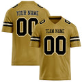 Personalized Old Gold Black Solid Colour Football Jersey FT02240730OL331