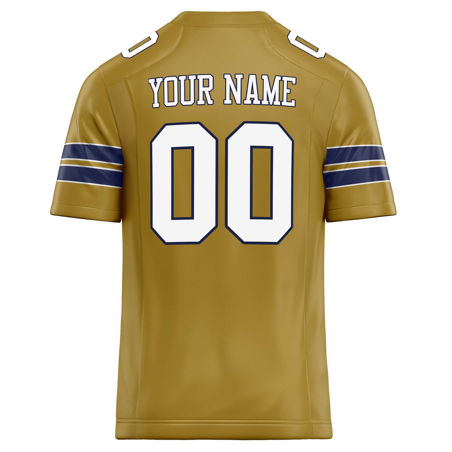 Personalized Old & Gold White Solid Colour Football Jersey
