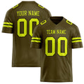 Personalized Olive neon yellow Solid Colour Football Jersey FT02240730OL336