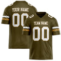 Personalized Olive White Solid Colour Football Jersey FT02240730OL338