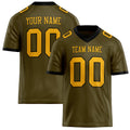 Personalized Olive gold Solid Colour Football Jersey FT02240730OL340