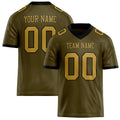 Personalized Olive old gold Solid Colour Football Jersey FT02240730OL341