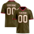 Personalized Olive cream Solid Colour Football Jersey FT02240730OL347
