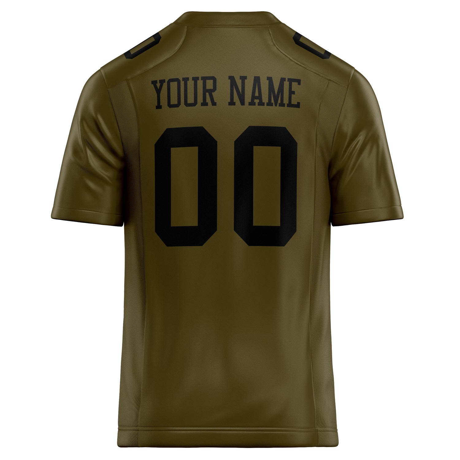 Personalized Olive & Black Solid Colour Football Jersey