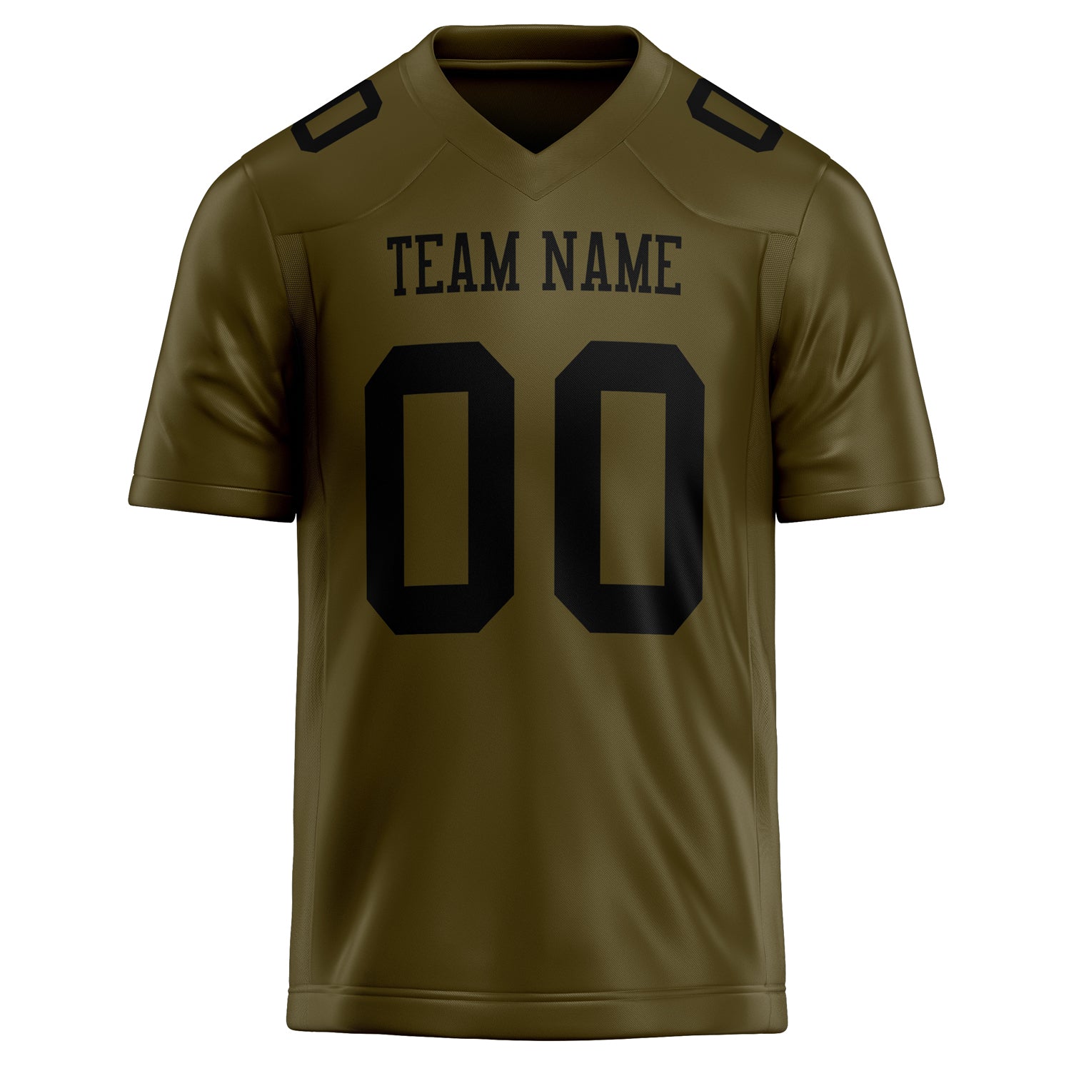 Personalized Olive & Black Solid Colour Football Jersey