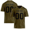 Personalized Olive Black Solid Colour Football Jersey FT02240730OL348