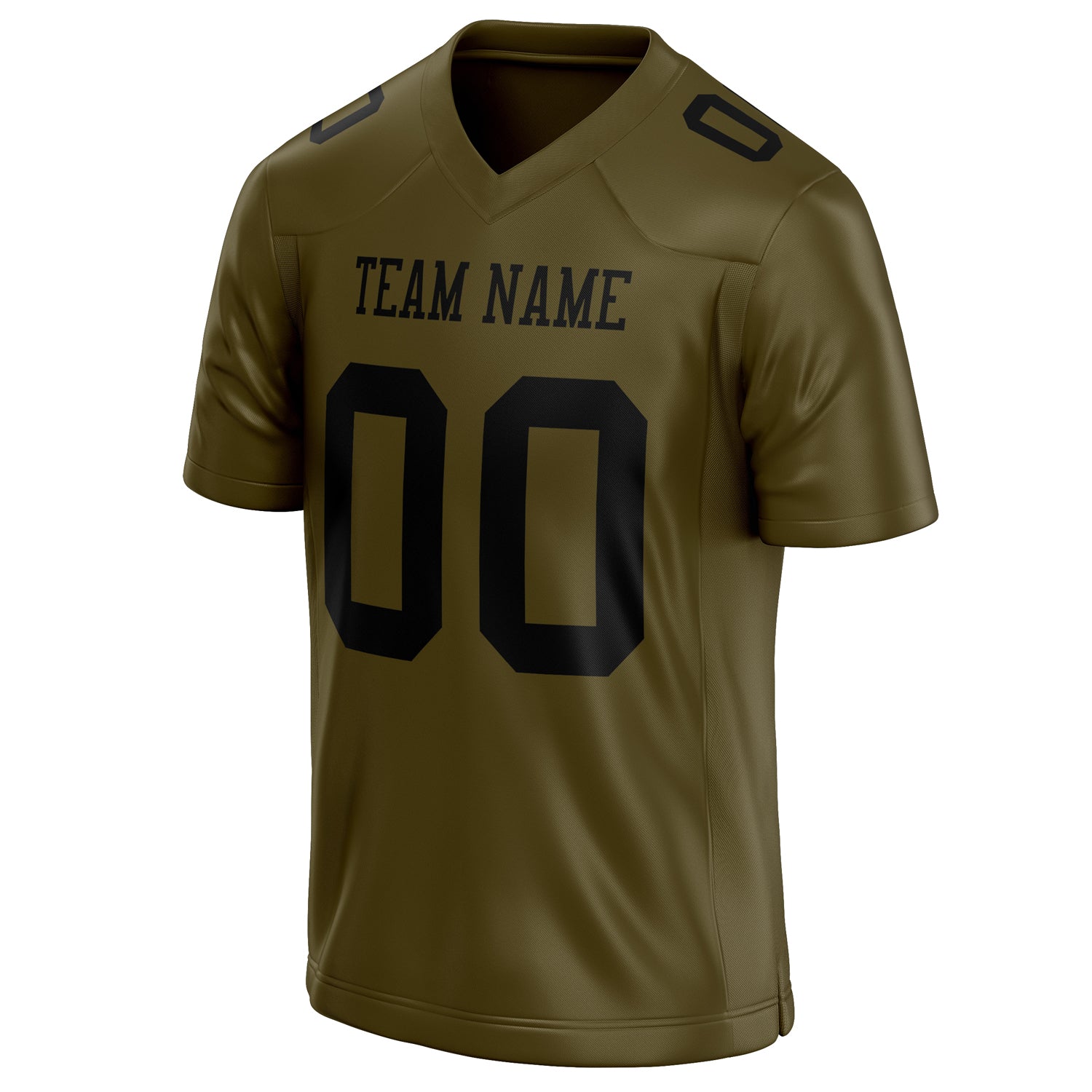 Personalized Olive & Black Solid Colour Football Jersey