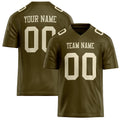 Personalized Olive cream Solid Colour Football Jersey FT02240730OL349