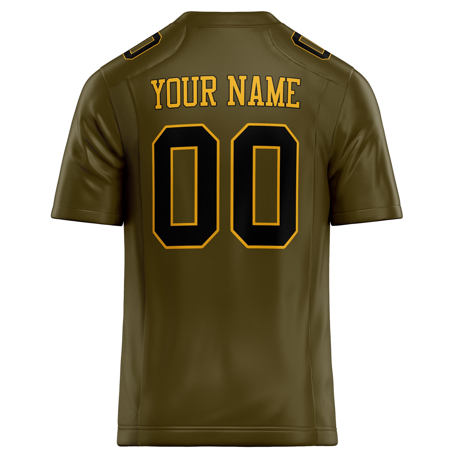 Personalized Olive & Black Solid Colour Football Jersey