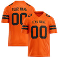 Personalized Orange Black Solid Colour Football Jersey FT02240730OR355