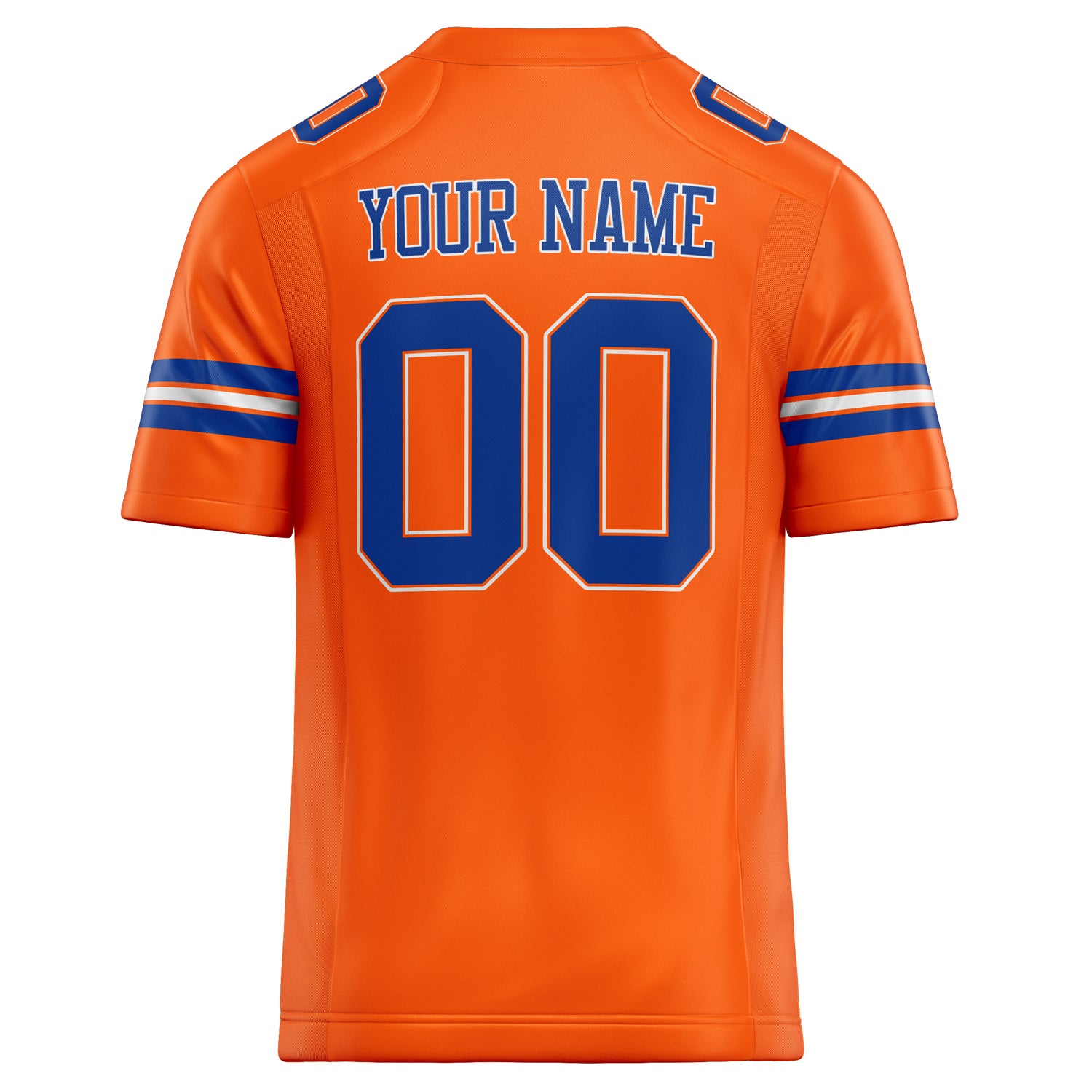 Personalized Orange & royal Solid Colour Football Jersey