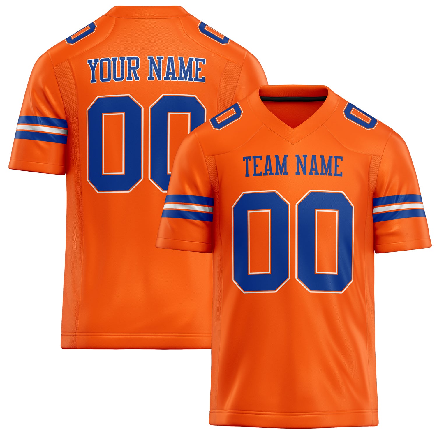 Personalized Orange royal Solid Colour Football Jersey FT02240730OR356