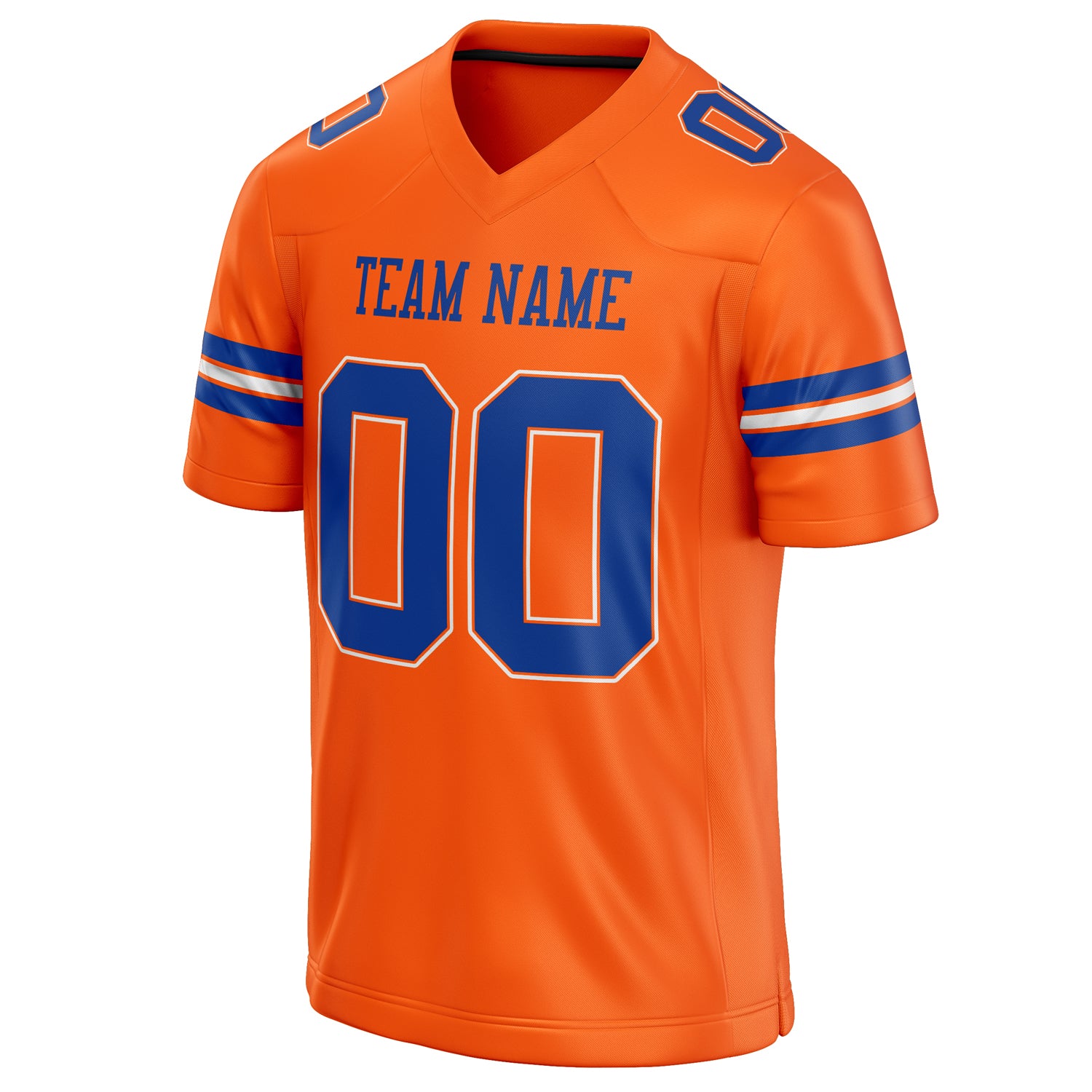 Personalized Orange & royal Solid Colour Football Jersey
