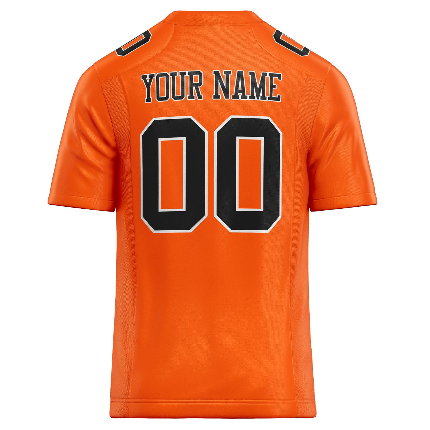 Personalized Orange & Black Solid Colour Football Jersey