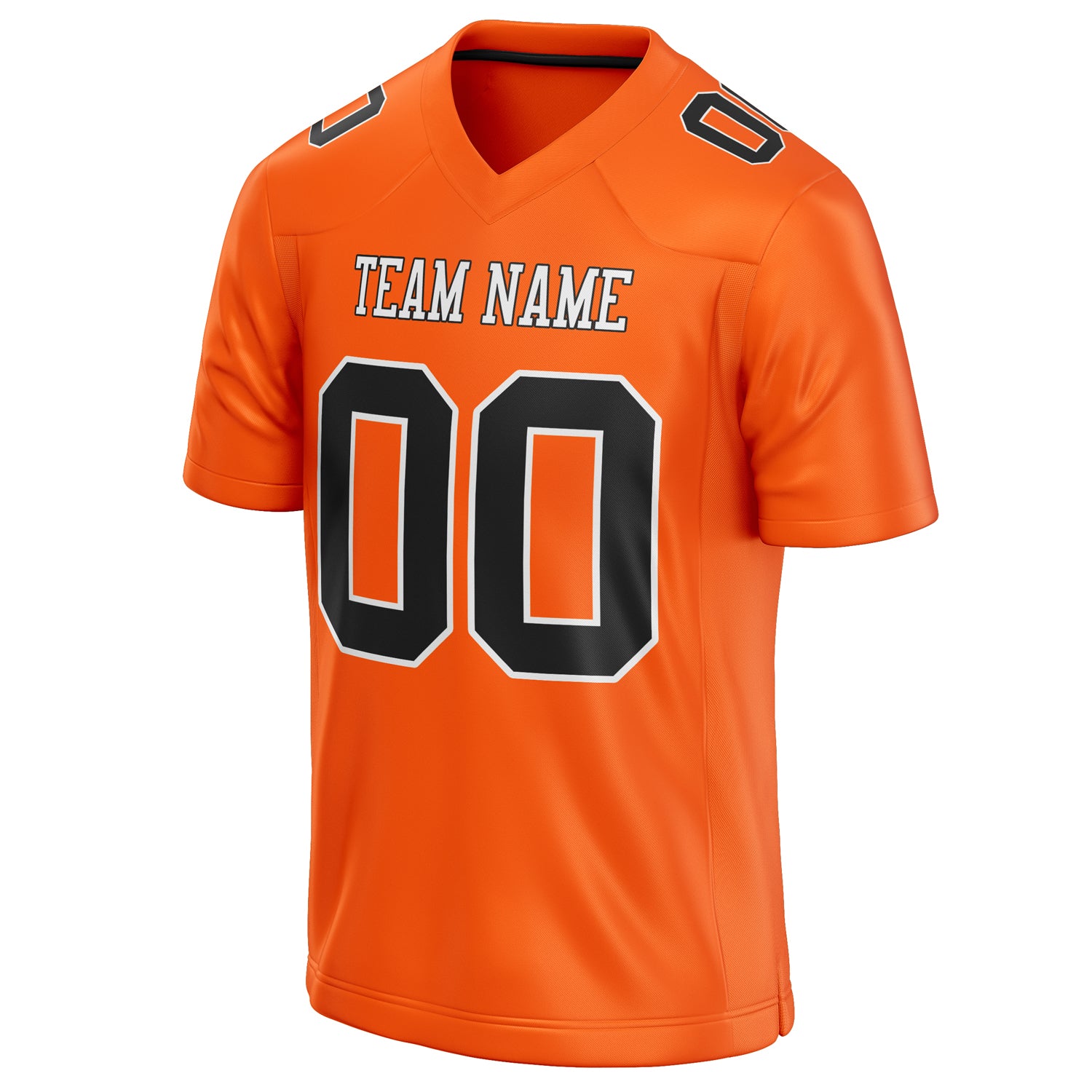 Personalized Orange & Black Solid Colour Football Jersey