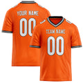 Personalized Orange White Solid Colour Football Jersey FT02240730OR365