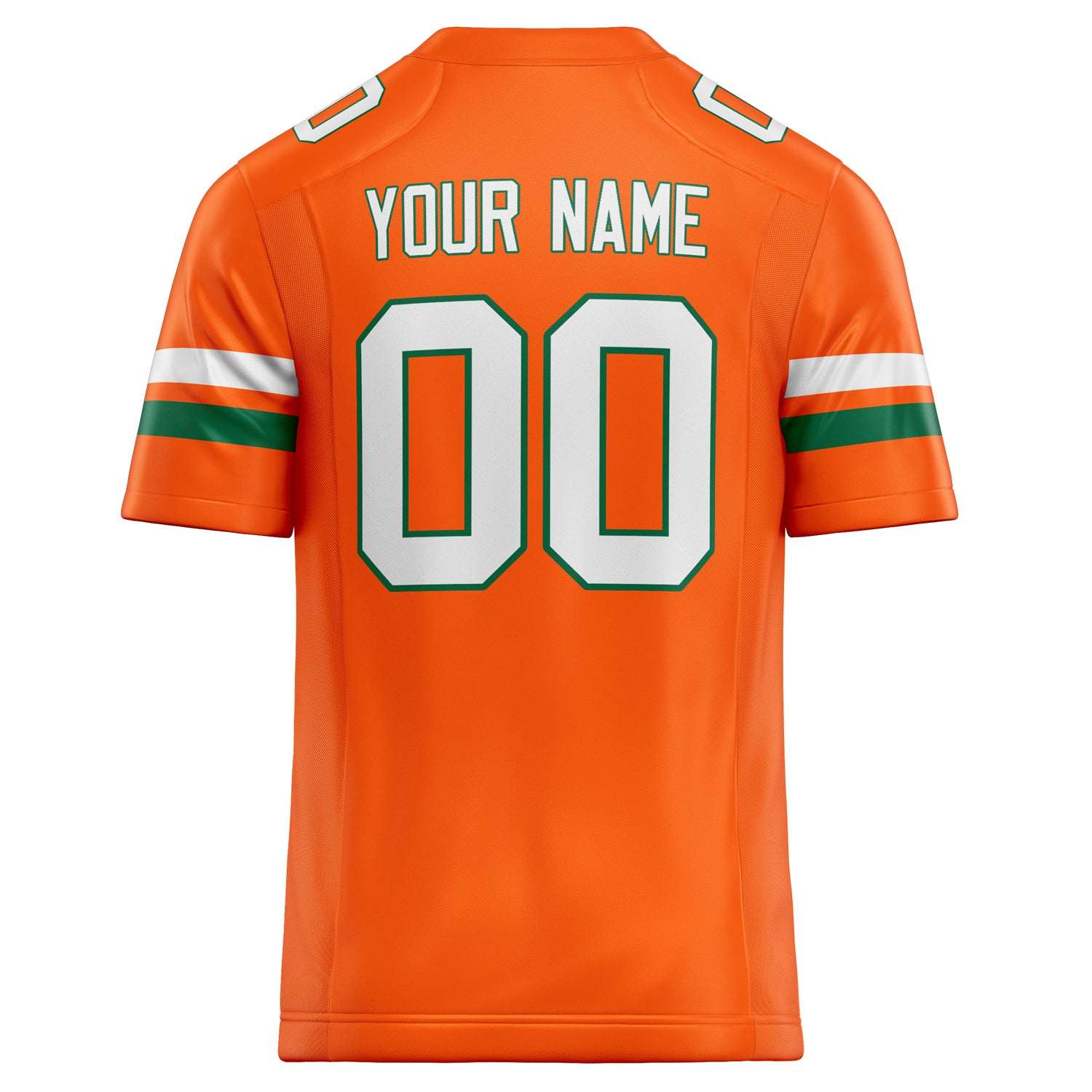 Personalized Orange & White Solid Colour Football Jersey