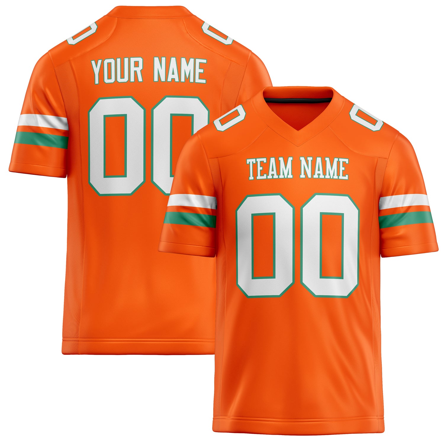 Personalized Orange White Solid Colour Football Jersey FT02240730OR368