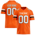 Personalized Orange White Solid Colour Football Jersey FT02240730OR369