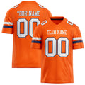 Personalized Orange White Solid Colour Football Jersey FT02240730OR370
