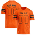Personalized Orange Black Solid Colour Football Jersey FT02240730OR371