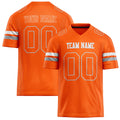 Personalized Orange White Solid Colour Football Jersey FT02240730OR372