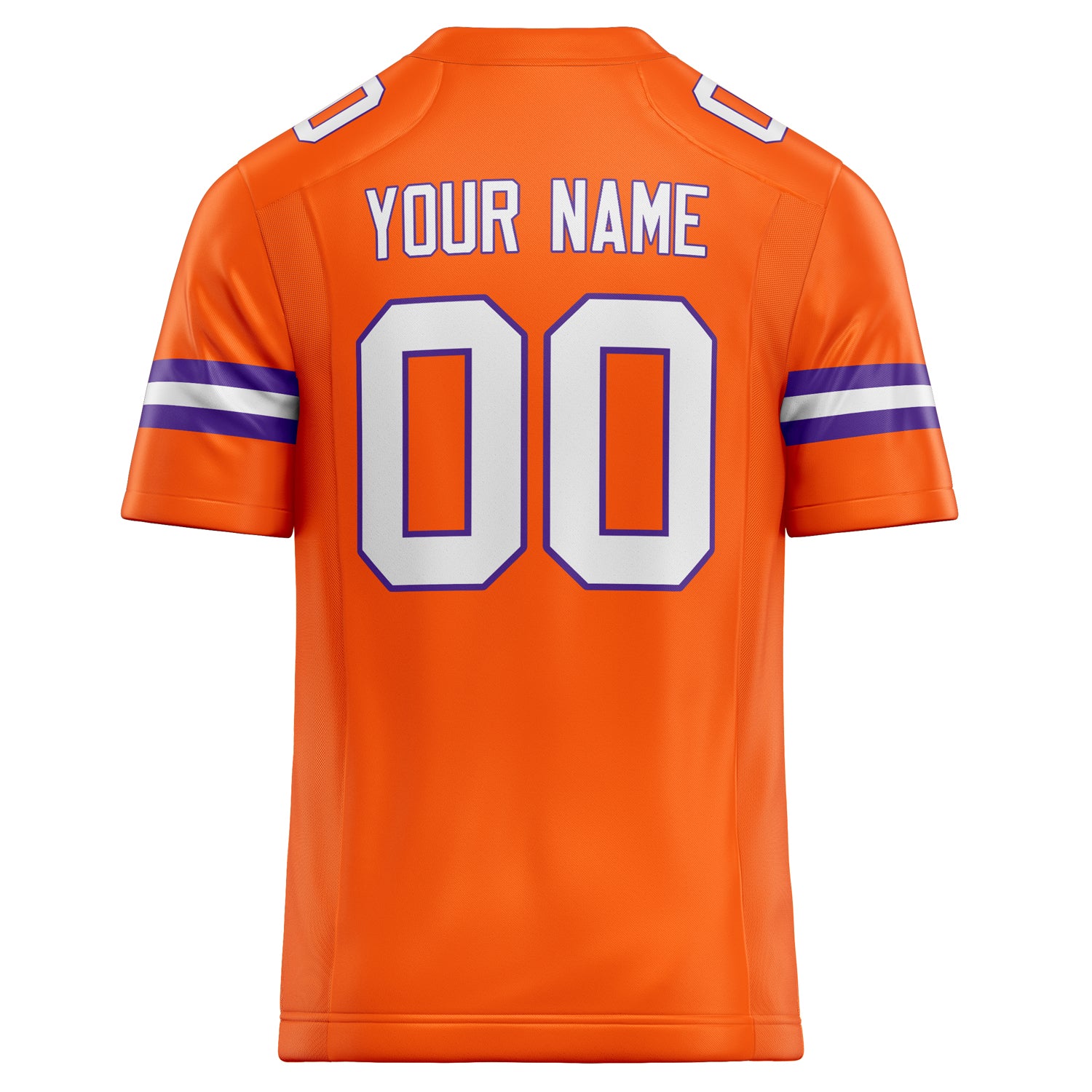 Personalized Orange & White Solid Colour Football Jersey