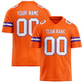 Personalized Orange White Solid Colour Football Jersey FT02240730OR373