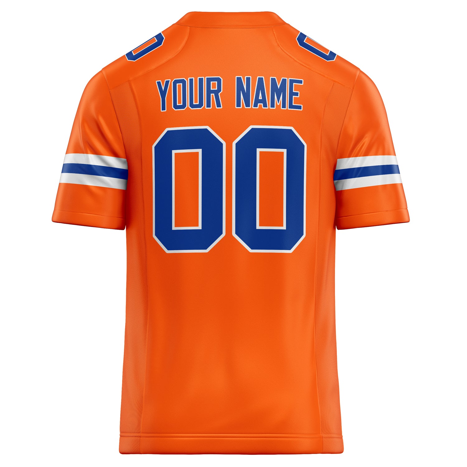 Personalized Orange & royal Solid Colour Football Jersey