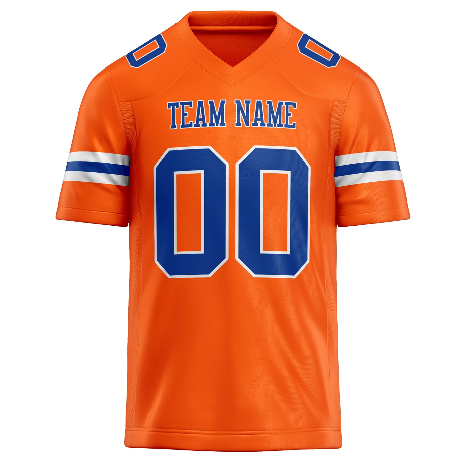 Personalized Orange & royal Solid Colour Football Jersey