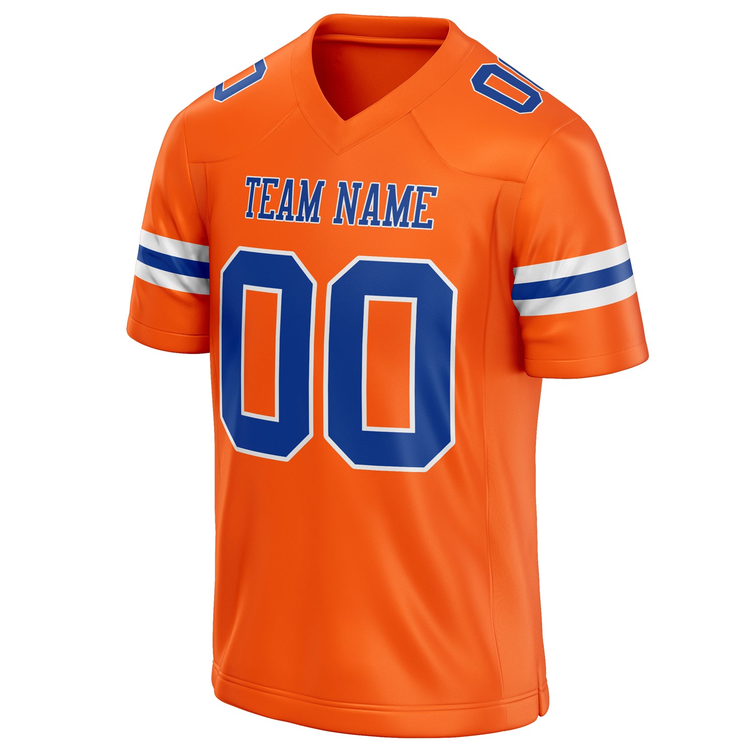 Personalized Orange & royal Solid Colour Football Jersey